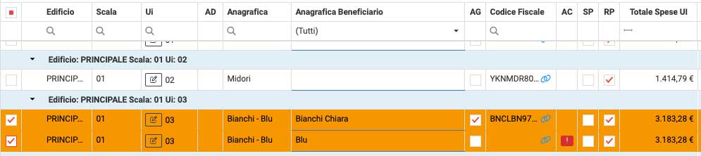 Aggrega beneficiari detrazione fiscale