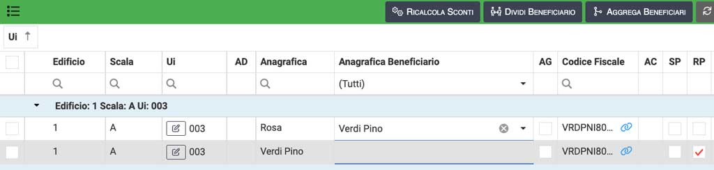 Beneficiario diverso detrazioni fiscali