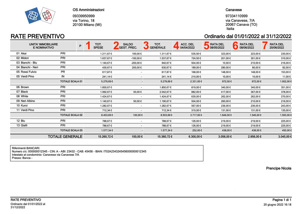 generare le rate condominiali con Arcadia