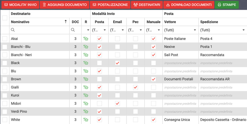 Invio nota esplicativa - Arcadia