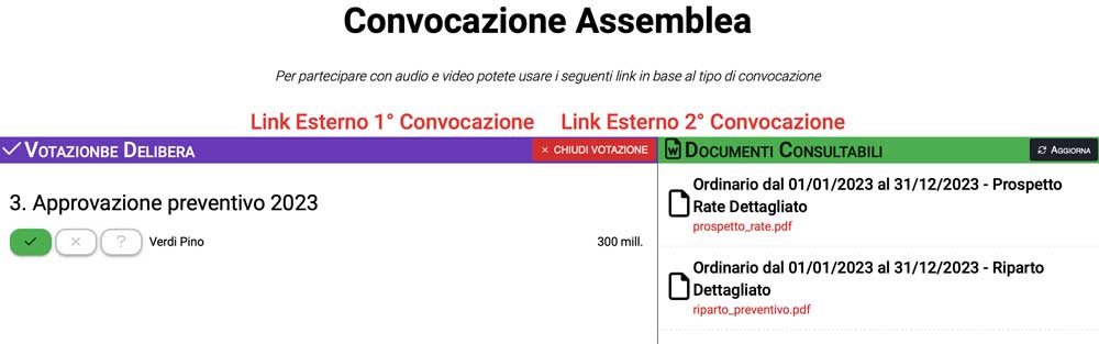 Voto assemblea online - Arcadia