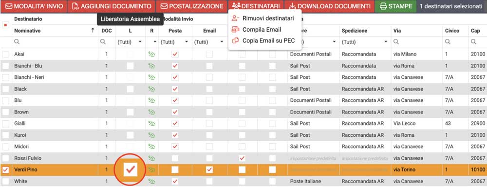 Liberatoria per la convocazione email dell'assemblea - Arcadia